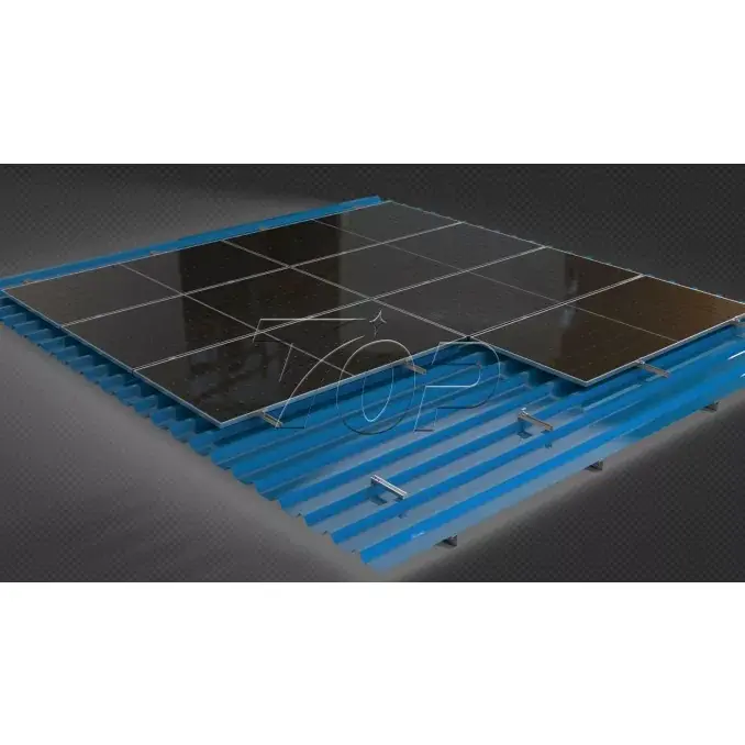 Aluminiozko eguzki panela mini trenbidea muntatzea